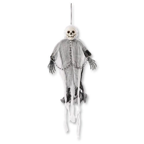 White Hooded Ghost Skeleton Halloween Decoration