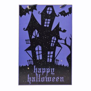 Happy Halloween Haunted House Decorative Board