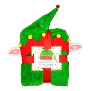 Christmas Elf Kids Hooded Blanket