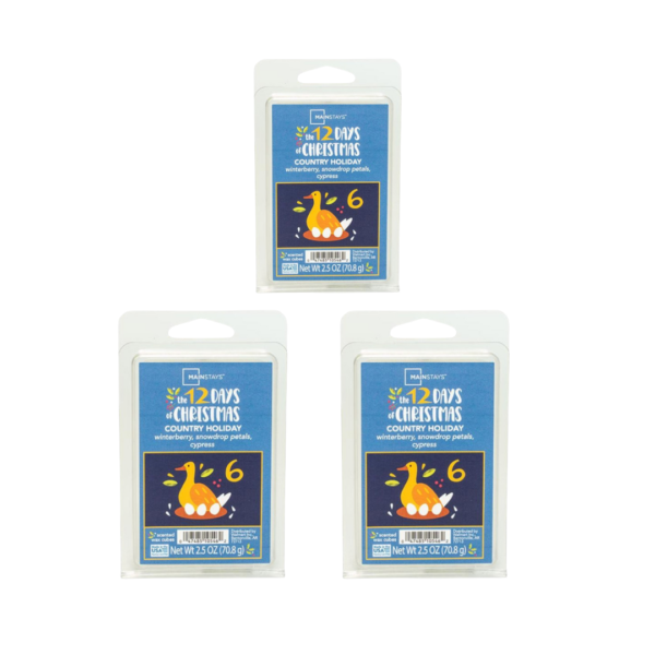 Mainstays Country Holiday Wax Melts Winterberry Cypress 2.5oz
