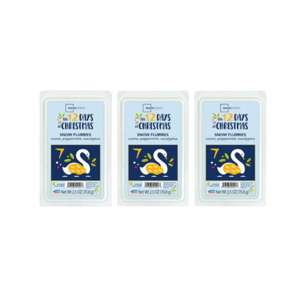 Mainstays Snow Flurries Wax Melts Peppermint Eucalyptus 2.5oz