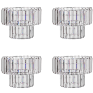 2 Tiered Smokey Grey Easy Fit Pendant Shade — Pack of 4