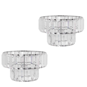 Crystal 2 Tier Clear Ceiling Pendant Shade