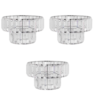 Crystal 2 Tier Clear Ceiling Pendant Shade
