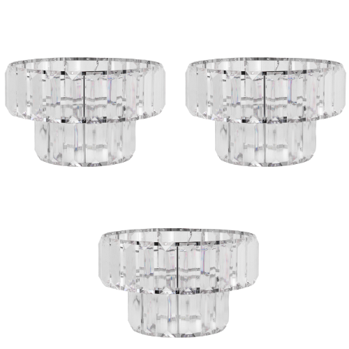 Crystal 2 Tier Clear Ceiling Pendant Shade