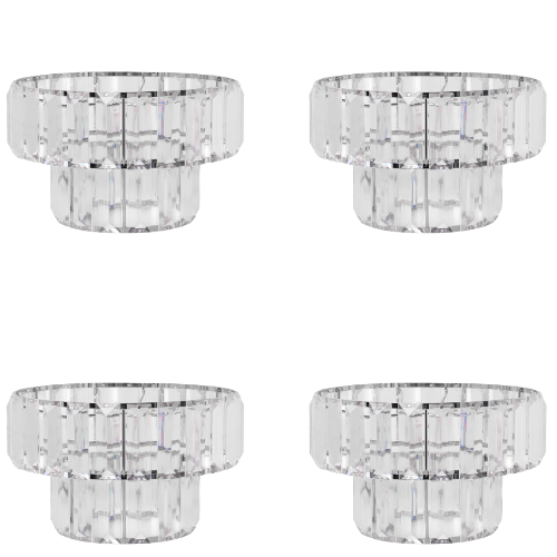 Crystal 2 Tier Clear Ceiling Pendant Shade