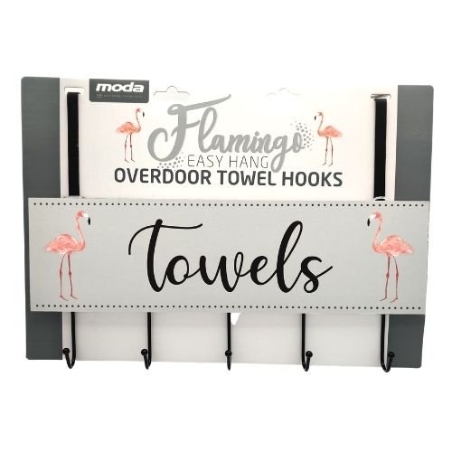Moda Flamingo Easy Hang Overdoor Towel Hooks