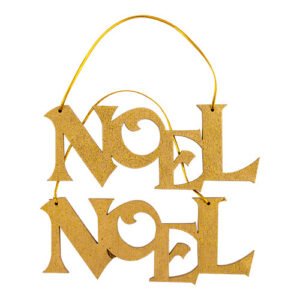 Noel Wooden Christmas Decorations 2 Pack Assorted Colours