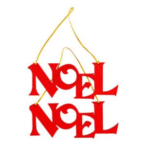 Noel Wooden Christmas Decorations 2 Pack Assorted Colours