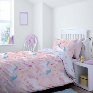 Kid’s Unicorn Print Duvet Set