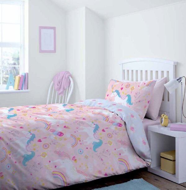 Kid’s Unicorn Print Duvet Set