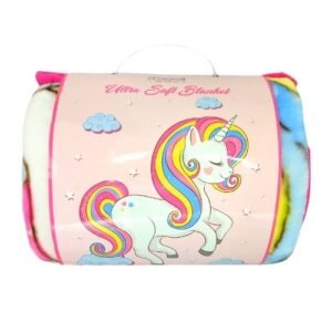 Coloroll Ultra Soft Rainbow Unicorn Blanket