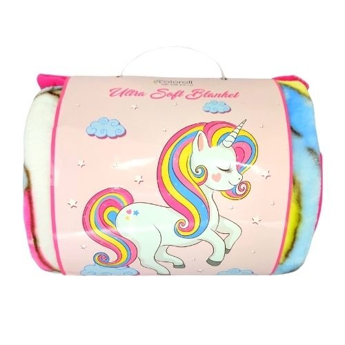 Coloroll Ultra Soft Rainbow Unicorn Blanket