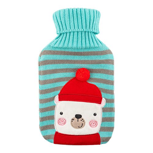 Knitted Character Polar Bear Hot Water Bottle 2 Litres