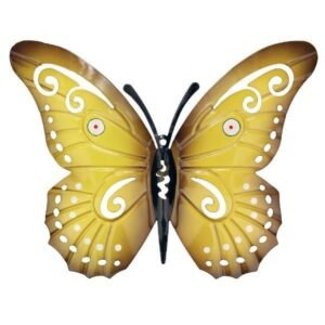 Radiant Butterfly Metalwork Garden Wall Art 35cm Assorted Colours