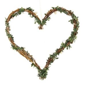 Mistletoe Heart Shaped Christmas Wreath
