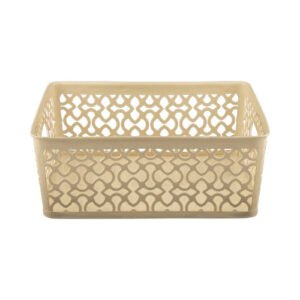 Patterned Plastic Storage Baskets Set of 3 Assorted Colours/Sizes