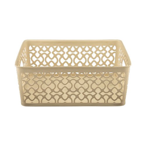 Patterned Plastic Storage Baskets Set of 3 Assorted Colours/Sizes