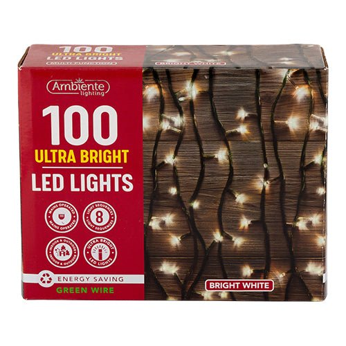 100 Ultra Bright LED Fairy Lights Assorted Colours 11.9m