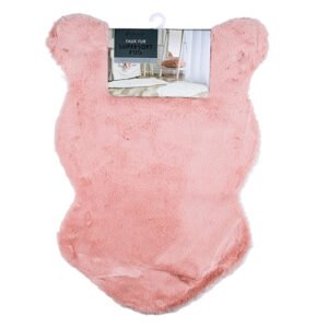 Coloroll Faux Fur Supersoft Rug Pink