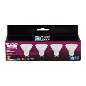 Hyundai LED 5W Warm White Light Bulbs GU10 4 Pack