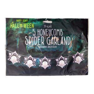 3D Effect Honeycomb Halloween Garland 5 Pack Assorted Designs