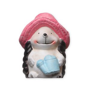 Headgehog In Hat Garden Ornament Assorted Colours
