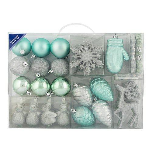 Christmas Tree Ornaments Glimmer Luxury Baubles Assorted Styles 40pk