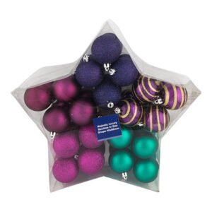 Christmas Tree Ornaments Luxury Baubles In Star Shape 40 X 60mm