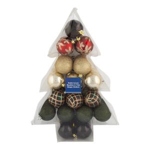Christmas Tree Ornaments Noble Luxury Baubles In Tree Shape 34 X 6cm