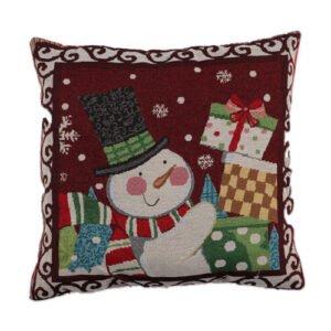 Snowman and Presents Christmas Cushion 46cm x 46cm