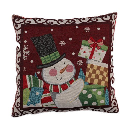 Snowman and Presents Christmas Cushion 46cm x 46cm