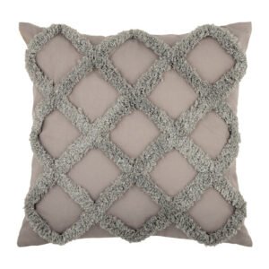 Valtene Grey Tuffted Cushion 45cm x 45cm