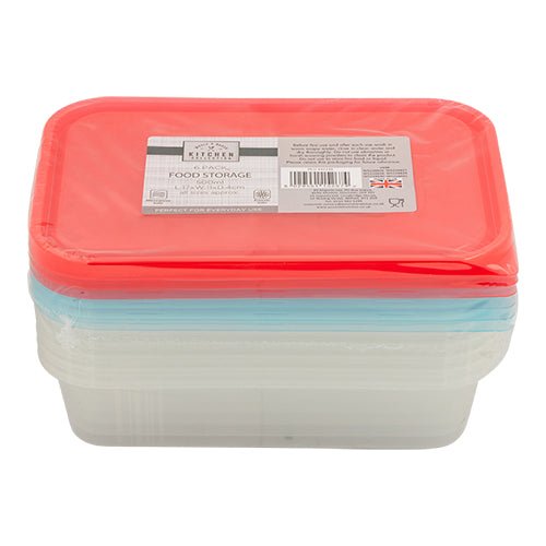 Kitchen Collection Food Storage Boxes Assorted Colours 6pk