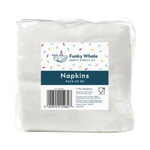 Funky Whale Napkins Pack of 30 Assorted Colours