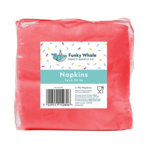 Funky Whale Napkins Pack of 30 Assorted Colours