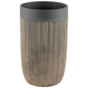 Grey Decorative Textured Vase H 21cm