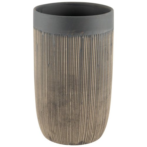 Grey Decorative Textured Vase H 21cm