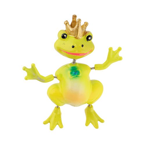 Roots and Shoots Funny Frog Garden Decoration — Yellow