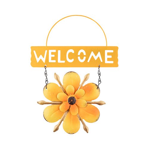 Roots & Shoots Welcome Flower Sign Garden Decoration Assorted Colours