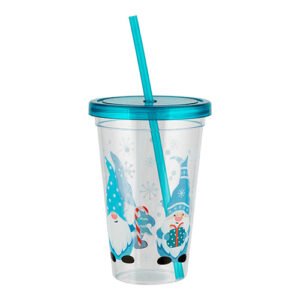 Kids Christmas Gonk Drinking Cup With Straw