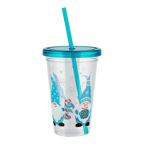 Kids Christmas Gonk Drinking Cup With Straw
