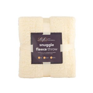 Life By Coloroll Cream Snuggle Fleece Throw 130cm x 180cm