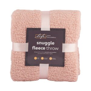 Life By Coloroll Pink Snuggle Fleece Throw 130cm x 180cm