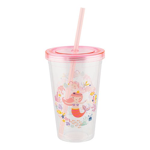 Under The Sea Mermaid Reusable Drinking Cup Assorted Colours