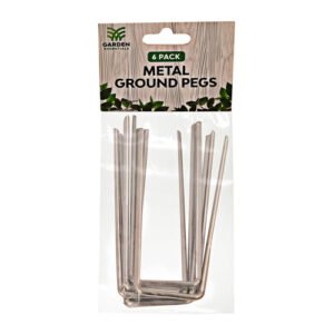 Garden Essentials Metal Ground Pegs 6 Pack