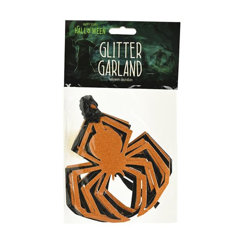 Halloween Spider Glitter Garland L80cm