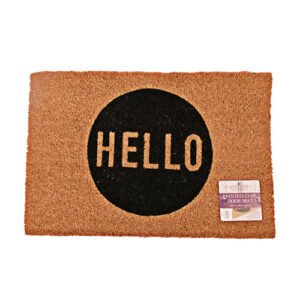 Cooper Hewitt 'Hello' Printed Coir Door Mat W40cm x L60cm