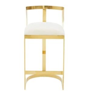 Ivory Gold Finish Barstool