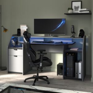 Large SetUp Gaming Desk with Led Lights